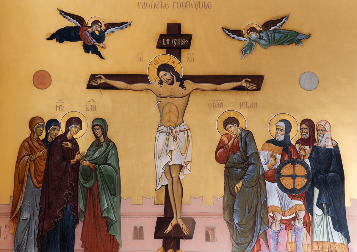 The Crucifixion — Byzantine Orthodox icon